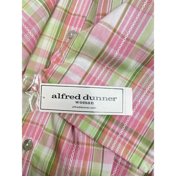 ALFRED DUNNER MIAMI BEACH WOMEN'S 3/4 Sleeve Fit Button-Down Shirt 3X - Picture 8 of 16